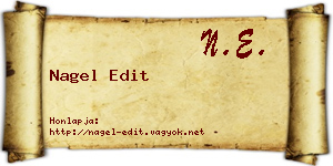 Nagel Edit névjegykártya